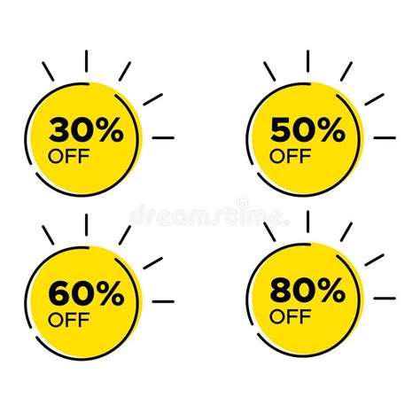 Discount Offer Label Design Collection Stock Vector Illustration Of