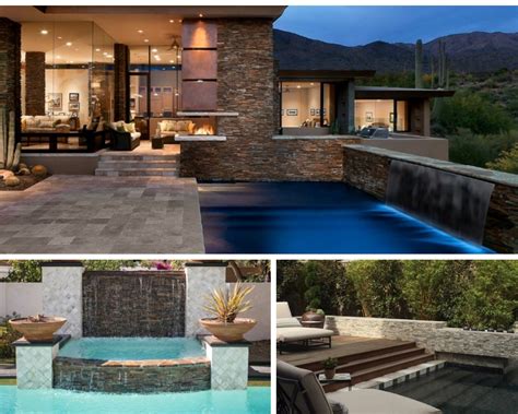 Natural Stacked Stone For Elegant Pool Designs
