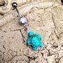 Turquoise Sea Turtle Belly Ring On Storenvy