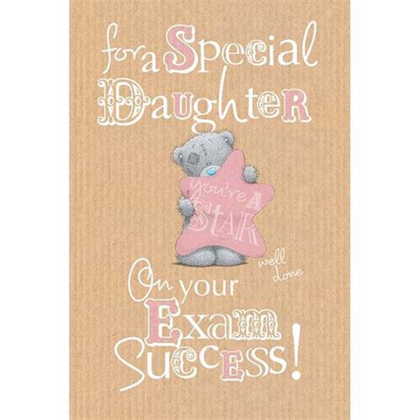 Believe in yourself and you can achieve anything. Daughter Exam Congratulations Me to You Bear Card | Exam ...