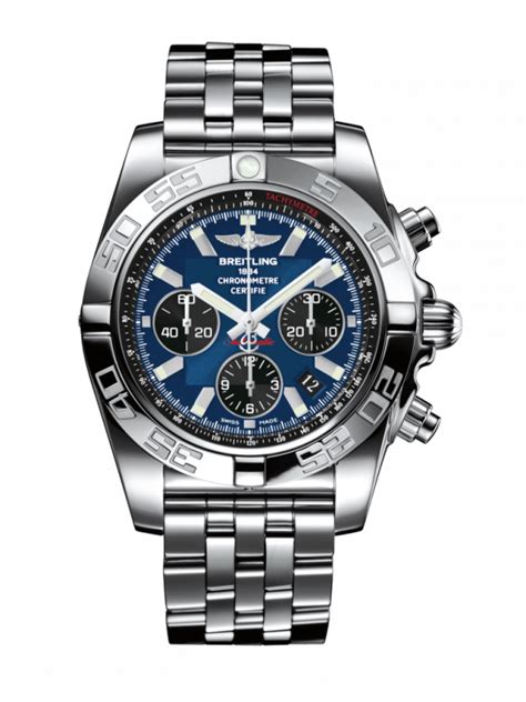 Breitling CHRONOMAT 44, Stainless Steel, Blue Dial, AB0110121C1A1 ...