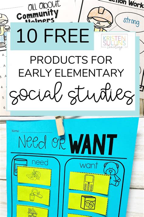 Free Social Studies Activities For Early Elementary Social Studies