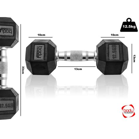 15kg Pair Hex Dumbbells Rubber Coated Weights On Onbuy
