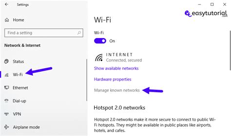 How To Forgetremove A Wi Fi Network On Windows 10 Easytutorial