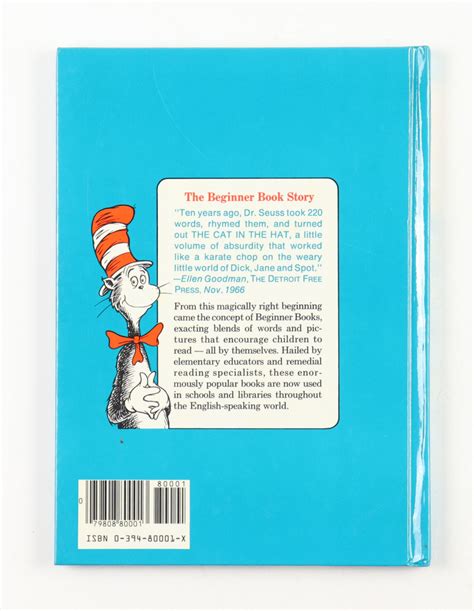 Dr Seuss Signed The Cat In The Hat Hardcover Book Jsa Pristine
