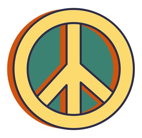 Signo Hippie Símbolo De Paz Pegatina O Vector De Icono 17541716
