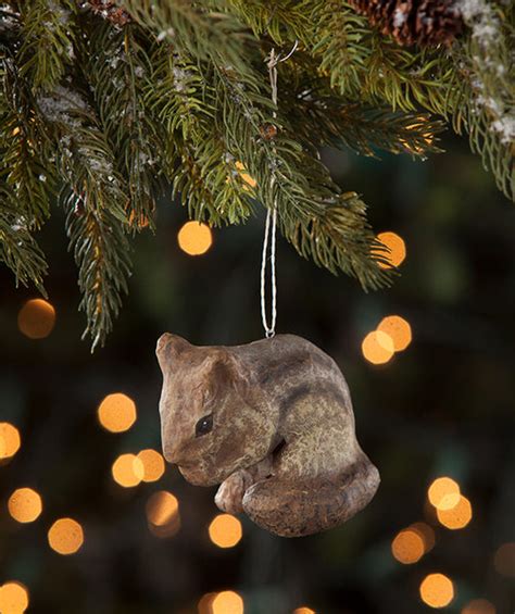 Chipmunk Ornament Paper Mache Woodland Christmas Bethany Lowe