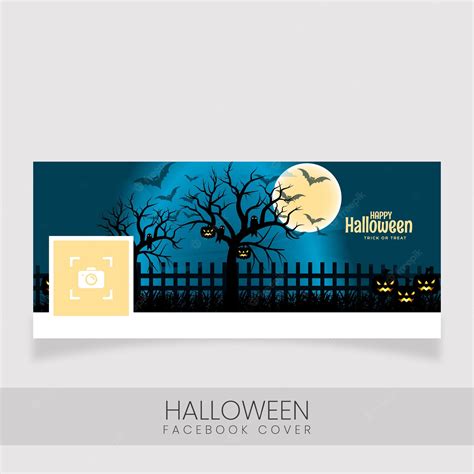 Premium Vector Editable Happy Halloween Facebook Cover With Pumpkins