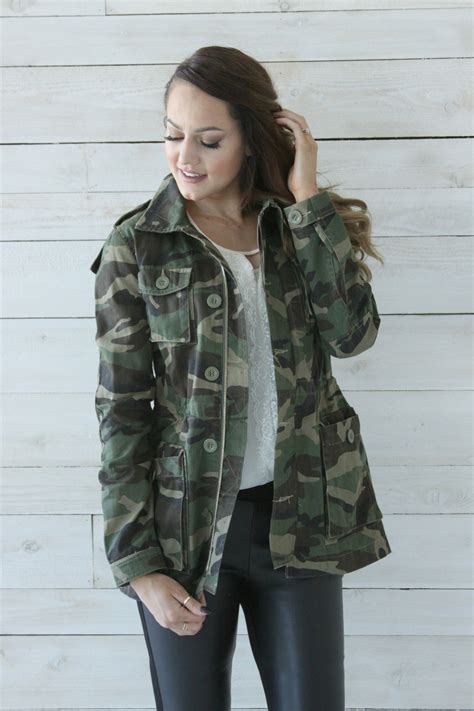 Camo Utility Jacket Jackets Clothes For Women Women Clothing Boutique