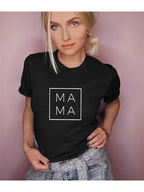 mama square print women summer t shirt mom life short sleeve graphic tees t for mother