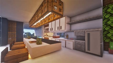 Minecraft : Modern Kitchen : Kitchen design - YouTube