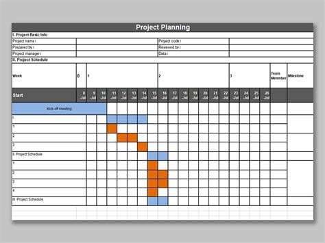 Excel Of Simple Business Project Planxls Wps Free Templates