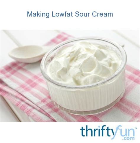 Making Lowfat Sour Cream Thriftyfun