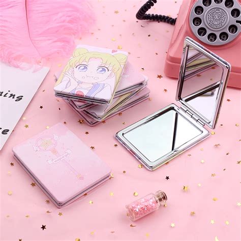 Portable Folding Mirror Mini Stainless Steel Metal Makeup Cosmetic Pocket Mirror For Makeup