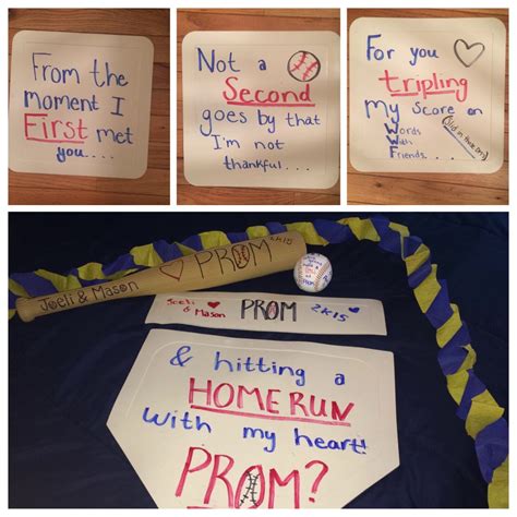 Baseball Promposal I Met My Babefriend On Words With Friends So That Explains The Tripling My