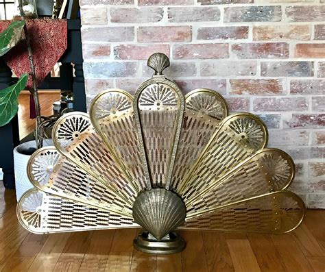 Antique Brass Peacock Fireplace Screen Fireplace Guide By Linda