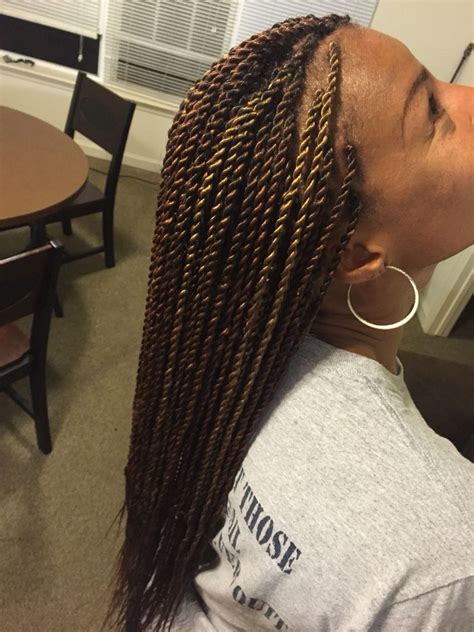 Small Senegalese Twist With Highlights Senegalese Twist Hairstyles