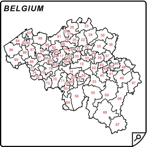 Belgium Zip Code Map