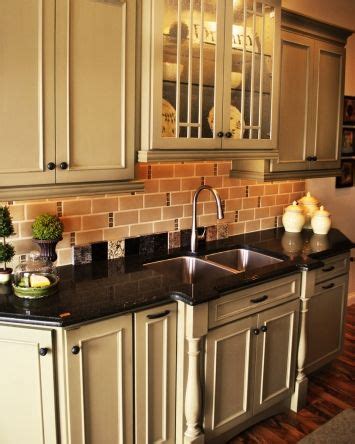 They are cabinets, countertops, and backsplash. I'm liking the style and color of the solid upper cabinets. | Cream kitchen cabinets, Beige ...