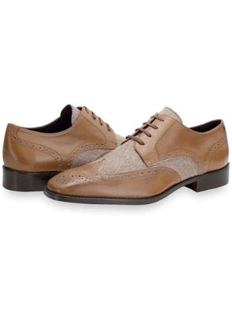 Italian Wool And Leather Wingtip Oxford Shoe From Paul Fredrick