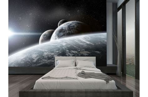 Fantasy Space Planets Illustration Wall Mural