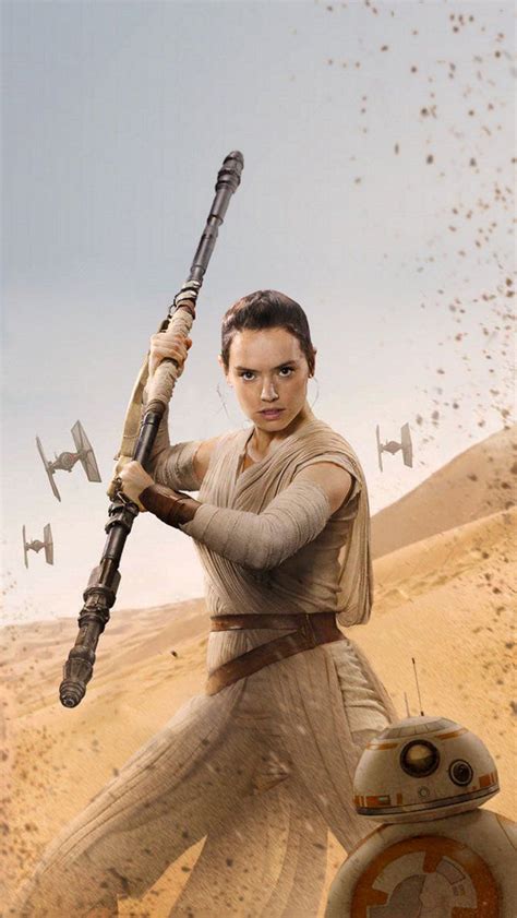Force Awakens Rey Hi Res Textless Poster By Lightsabered Movies And
