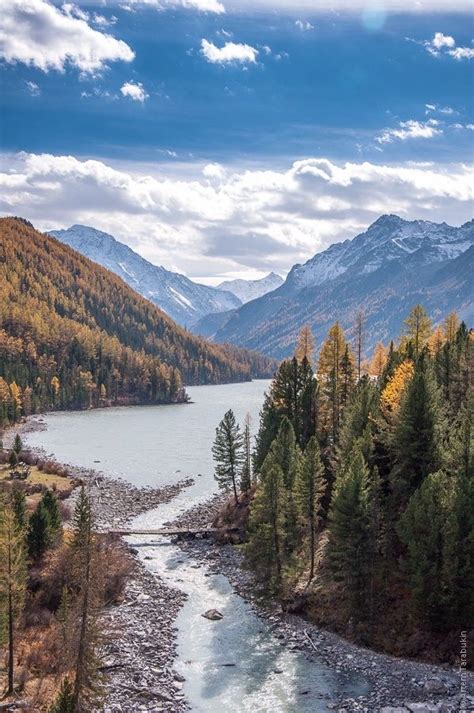 Lake Kucherla Is Located In The Altai Mountains And Katun Nature