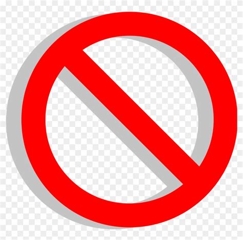 Download Clipart No Sign X Red Circle With Line With Transparent