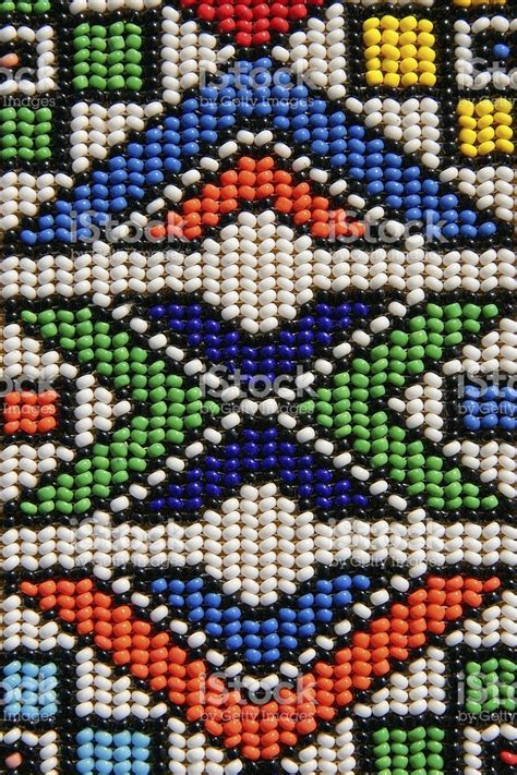 Colorful African Beads Depicting Traditional African Shapes African Beads Beadwork Patterns