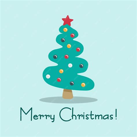 Premium Vector Christmas Card With A Christmas Tree The Concept Of Christmas And New Year