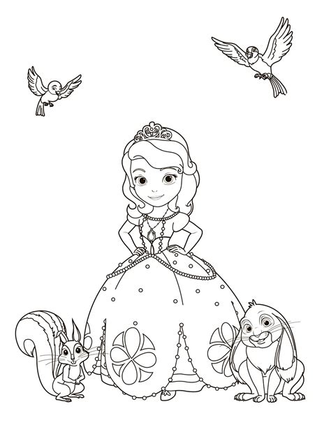 Sofia the first printable coloring pages. Sofia the First coloring pages for girls to print for free