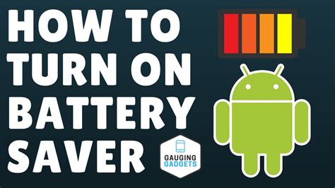 How To Turn On Battery Saver Android Battery Save Mode Youtube
