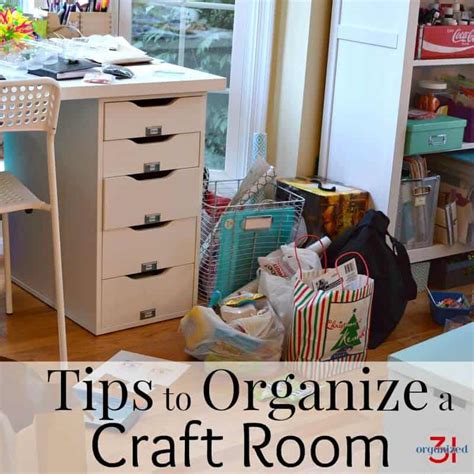 But if you keep the habit of designating a home for everything, and putting every supply back where it belongs, you will feel more relaxed. Tips to Organize a Craft Room - Organized 31