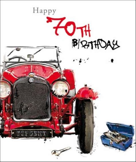 Male 70th Birthday Greeting Card Cards Love Kates