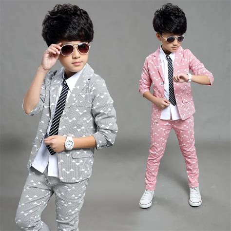 2018 Spring Autumn Gentleman Suit Jacketspants Baby Boys Clothes For