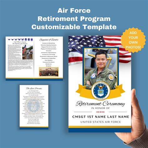 Cmsgt Air Force Retirement Ceremony Program Canva Template Retirement