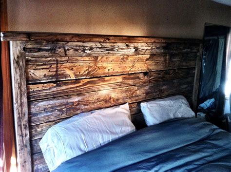 I just stained the boards a variety of colors to achieve the 'reclaimed wood' look. Ana White | "reclaimed wood" bed. - DIY Projects