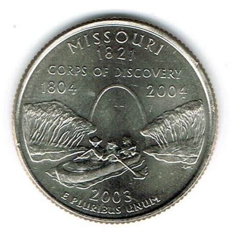 2003 D Denver Brilliant Uncirculated Missouri 24th State Quarter Coin