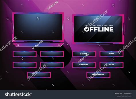 Live Streaming Overlay Decoration With Girly Royalty Free Stock