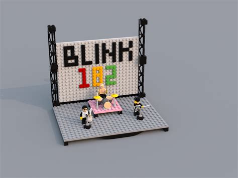 Lego Moc Blink 182 Band With Stage By Benjaminr730 Rebrickable