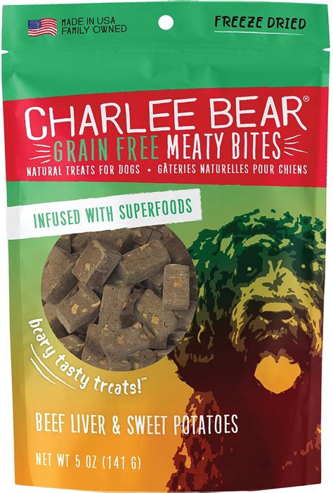 Charlee Bear Meaty Bites Beef Liver And Sweet Potatoes Grain Free Freeze