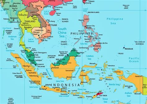 Peta Negara Asean Kondisi Geografis Penjelasannya