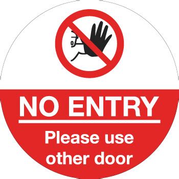 Business Industrie Sign Adhesive Sticker Notice Vinyl No Entry Please