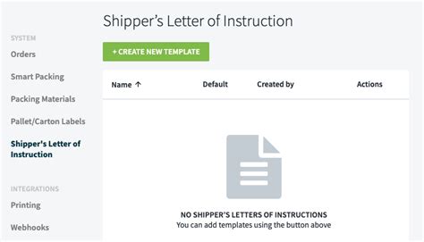 shipper s letter of instruction