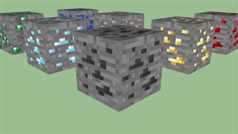 Minecraft Ore Blocks By Zapperier 3d Warehouse