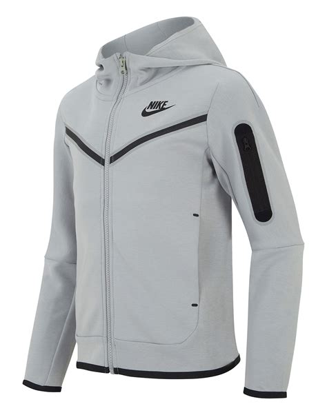Nike Older Boys Tech Fleece Hoodie Grey Life Style Sports Ie