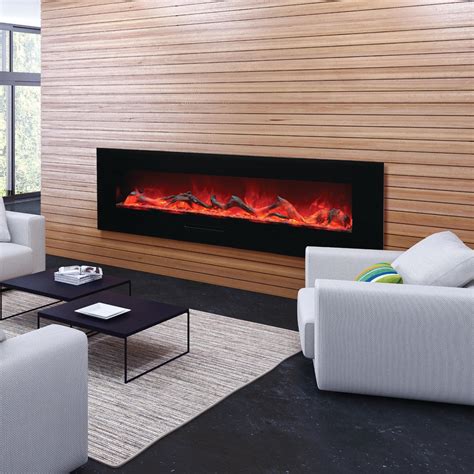 Amantii Wall Mountflush Mount 72 Inch Electric Fireplace With Black