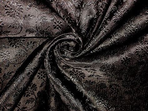 Black Brocade 100 Pure Silk Brocade Fabric Pure Black Colour Silk