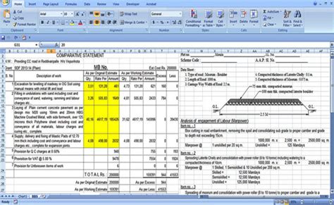 Download Excel Sheet To Estimate The Road Construction Costs