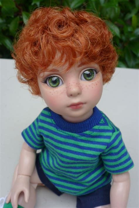 reilly curly red hair green eyes customized by dd s doll closet on